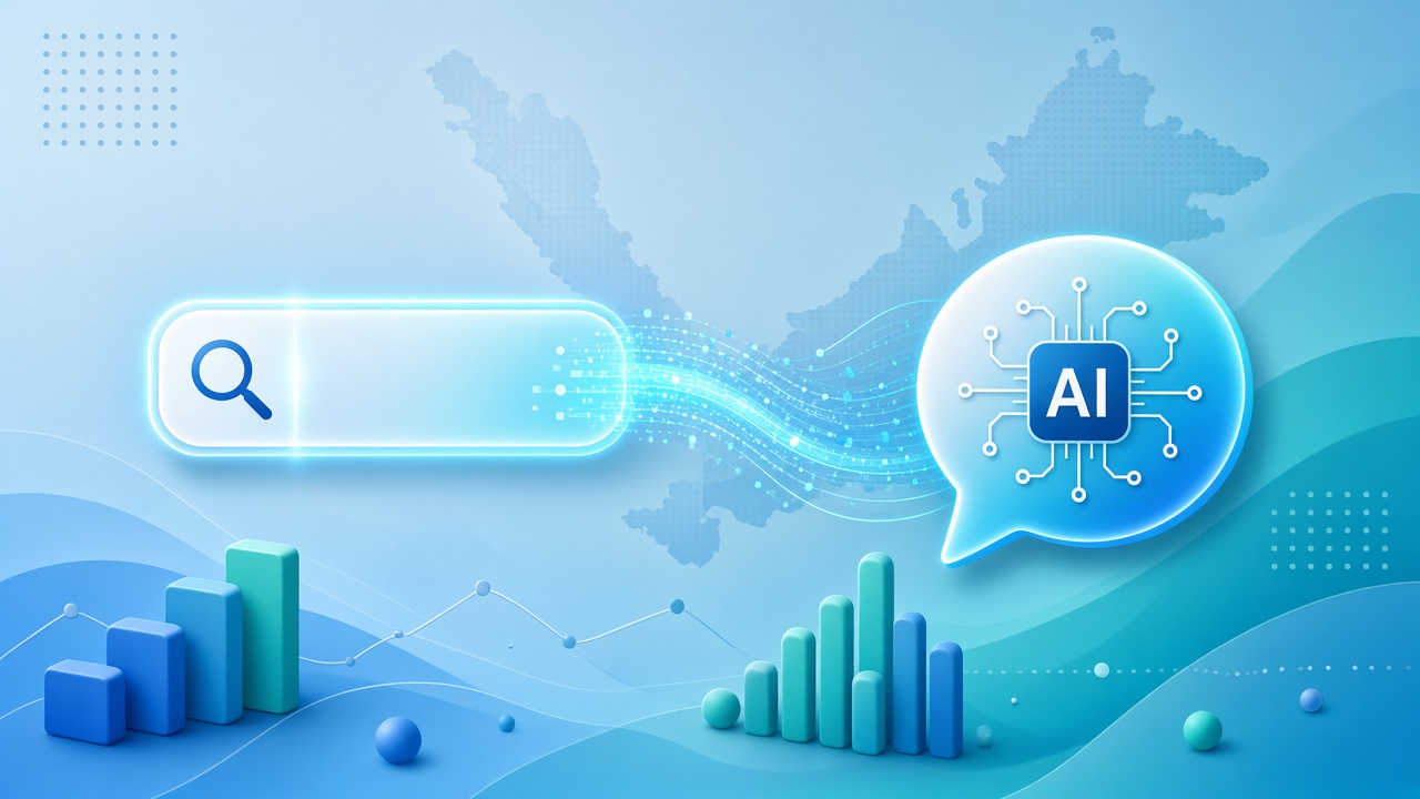 Illustration of search shifting toward AI answers for Malaysian brands